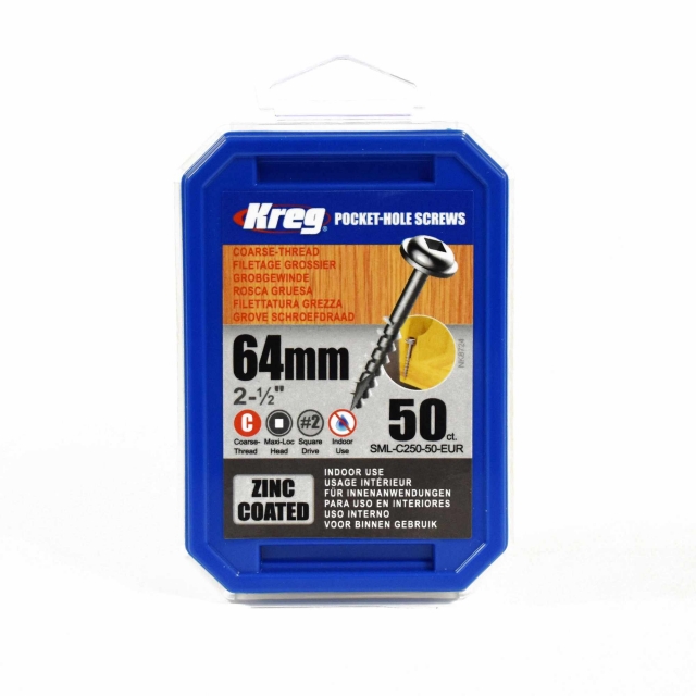 KREG KREG SML-C250-50-INT 64mm Coarse Washer Head Screws 50pk