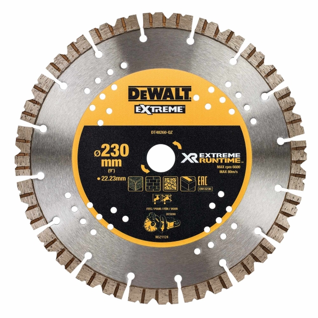 DEWALT DEWALT DT40260QZ 230mm x 22.23mm Extreme Runtime™ Diamond Blade