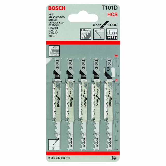 BOSCH BOSCH 2608630032 Jigsaw blade T 101 D Clean for Wood