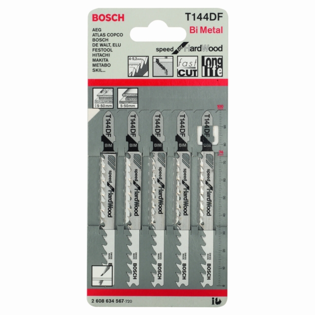 BOSCH BOSCH Jigsaw blade T 144 DF Speed for Hard Wood 5 pack