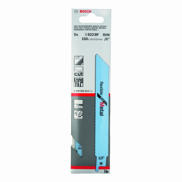 BOSCH BOSCH Sabre saw blade S 922 BF Flexible for Metal 5 pack
