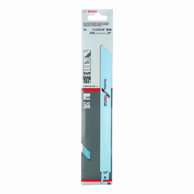 BOSCH BOSCH Sabre saw blade S 1122 AF Flexible for Metal 5 pack