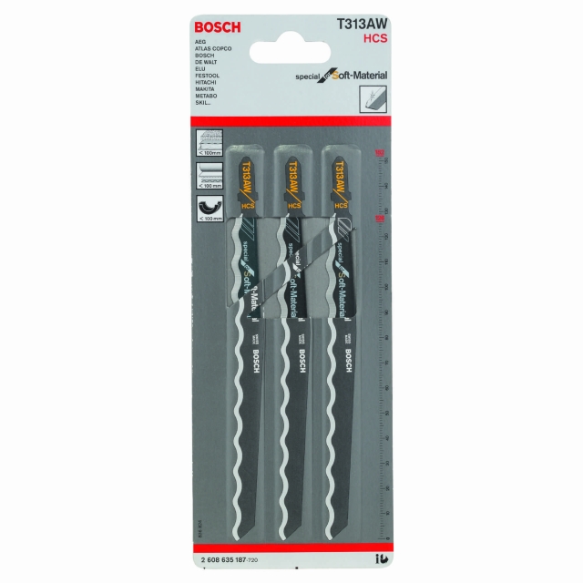 BOSCH BOSCH Jigsaw blade T 313 AW Special for Soft Material 5 pack